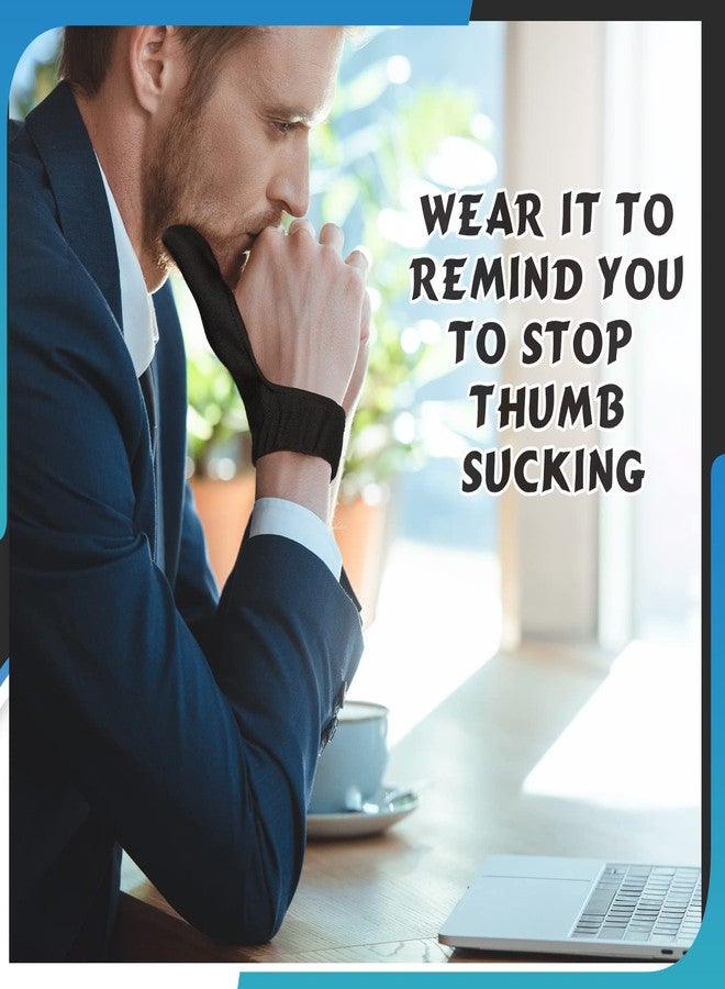 Otuuz Adult Thumb Guard Habit Thumb Sucking Thumb Cover Thumb Glove to Help Stop Skin Picking Thumb Sucking and Hair Pulling(Black) - Image 5